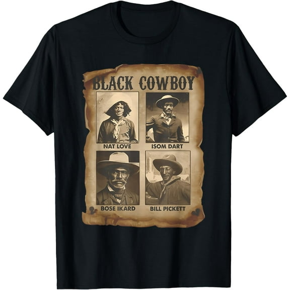 Black Cowboy Western Rodeo Melanin Black History Texas Men T-Shirt