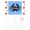thumbnail image 1 of Black Crab Animal Outline Natural Basketball Postcard Set Thanks Card Mailing Side 20pcs, 1 of 3