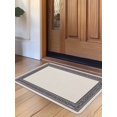 thumbnail image 1 of Black Cream Greek Key Door Mat&nbsp;Indoor Outdoor Entrance,Non Slip Small Rug for Kitchen Bathroom Entryway Rug,Geometric Greece Ancient Rustic Washable Doormat Floor Mat 16x24 Inch, 1 of 8