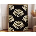 thumbnail image 1 of Black Cream Seashell Pattern Wall Art Print, Unframed Paper Poster 24x36in, 1 of 4