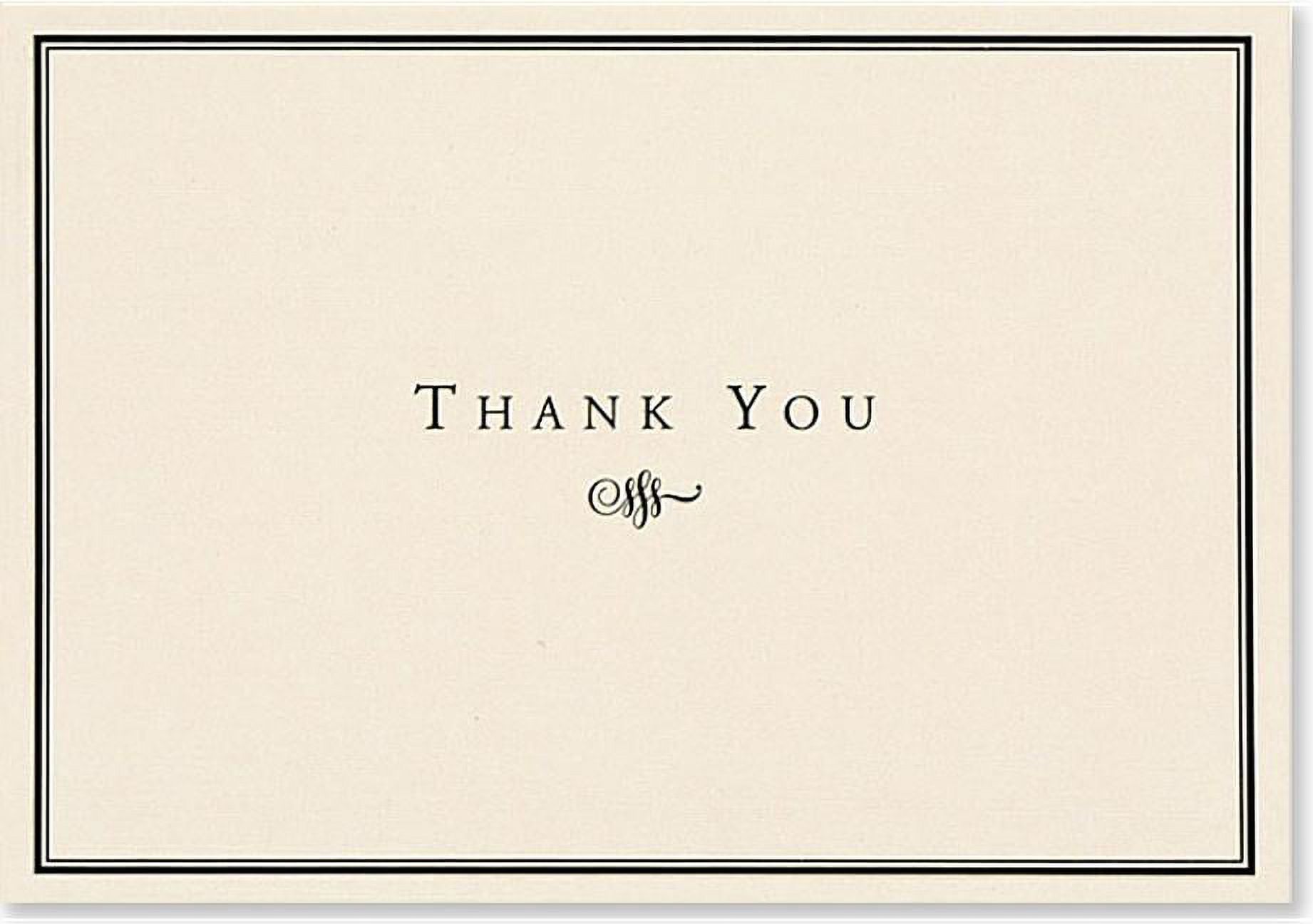 Black & Cream Thank You Notes - image 1 of 1