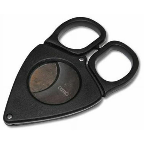 Black Credo Stainless Steel Double Blade 70 Ring Gauge Cigar Cutter Scissor 2401
