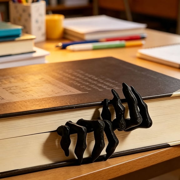 The Black Creepy Demon Claw Resin Bookmark,Personalized Cool Horror Monster Hand Bookmark for Book Lovers Suitable for Halloween Enhancing Reading Time Marking Pages