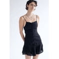 thumbnail image 1 of Ragstock Black Crepe Ruched Front Party Dress, 1 of 4