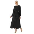 thumbnail image 1 of Black - Crew neck - Unlined - Modest Dress - Refka, 1 of 5