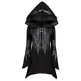 Black Crewneck Sweatshirt Women Fall Outfits 2024 Workout Hooded with