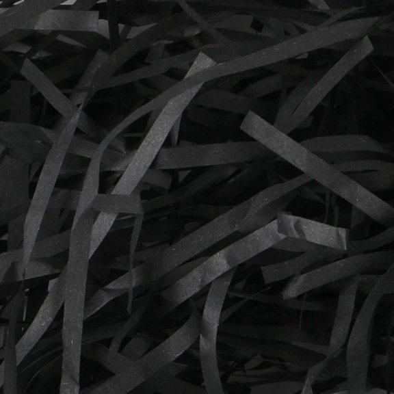 Black Crinkle Cut Paper Shred 4 OZ for Basket Filling and Packaging