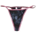 thumbnail image 1 of Black Crinkle - Thong Panties - Large, 1 of 1