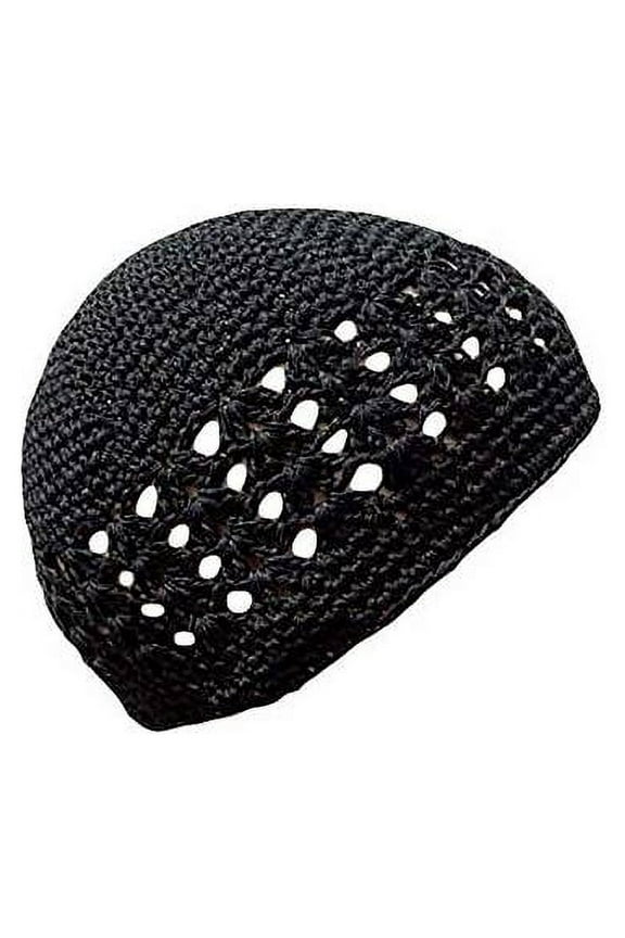 Black Crochet Beanie Skull Cap Beanie Hat