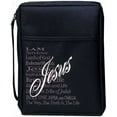 thumbnail image 1 of Black Cross 8 x 10 inch Reinforced Polyester Bible Cover Case with Handle, 1 of 1