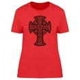thumbnail image 1 of Black Cross In Celtic Art T-Shirt Women -Image by Shutterstock, Female Medium, 1 of 2