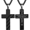 thumbnail image 1 of APSVO Black Cross Necklaces for Men Boys American Flag Pendant Chain Catholic Christian Religious Birthday Valentines Day Jewelry Gifts Teen Him Dad Boyfriend Husband Male Son Adults Kids Age Ideas, 1 of 7