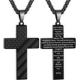 thumbnail image 1 of APSVO Black Cross Necklaces for Men Boys American Flag Pendant Chain Catholic Christian Religious Birthday Valentines Day Jewelry Gifts Teen Him Dad Boyfriend Husband Male Son Adults Kids Age Ideas, 1 of 7