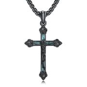 Black Cross Necklace for Men Crucifix Necklace Religious Gifts for Men