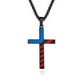 thumbnail image 1 of Black Cross Stainless Steel Necklaces for Women Men Pendant Christian Religious Jewelry Gifts, 1 of 6