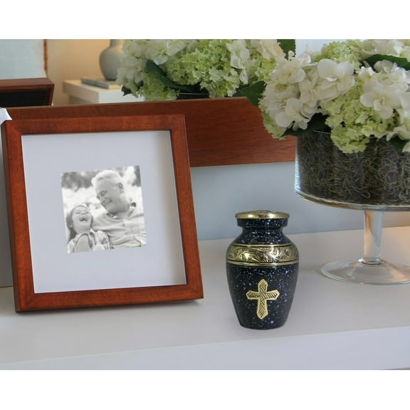 Black Cross Urns for Cremation Ashes Large Urn XL or Small Keepsake Urns for Human Ashes & Urns for Human Ashes for Home or Burial Small Urns for Human Ashes