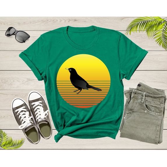 Black Crow Bird Silhouette At Sunset Wildlife Nature Animal T-shirt Crow Lover Gift Shirt For Men Women Kids Crow Themed Graphic Tshirt