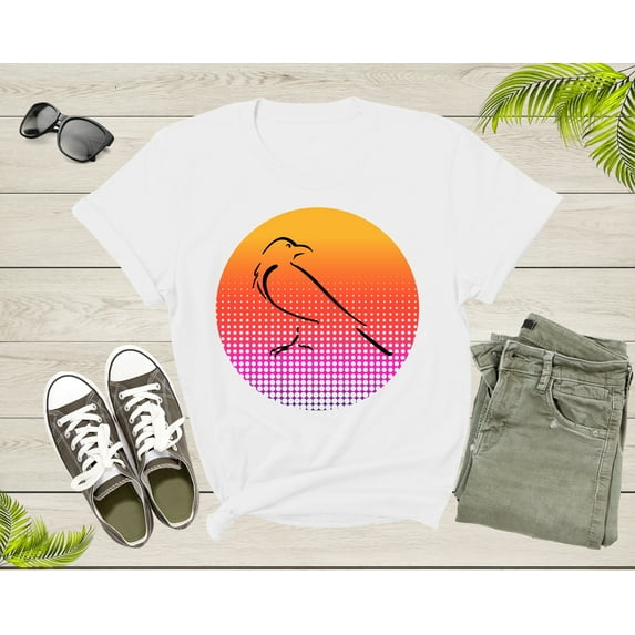 Black Crow Bird Silhouette At Sunset Wildlife Nature Animal T-shirt Crow Lover Gift Shirt For Men Women Kids Crow Themed Graphic Tshirt