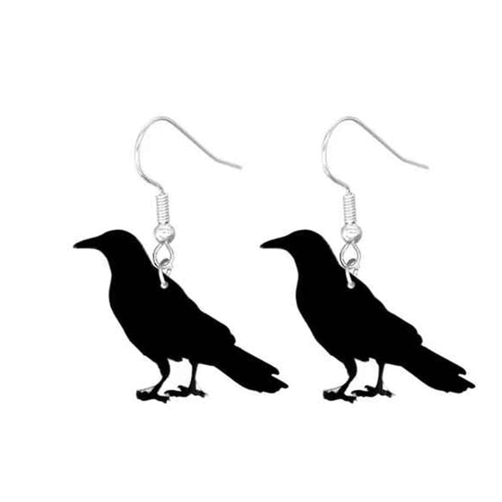 Black Crow Earring Earrings Acrylic Raven Earring