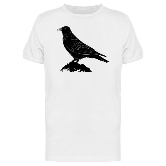 Black Crow On A Rock T-Shirt Men -Image by Shutterstock, Male XX-Large