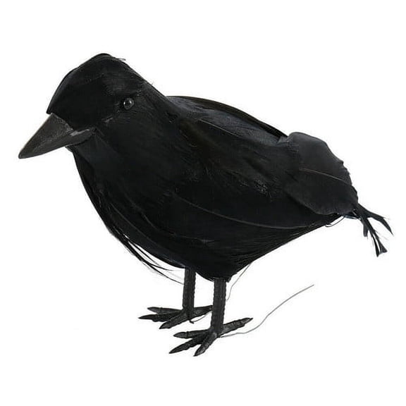 Black Crow Props Realistic Raven Feathered Crows Decor