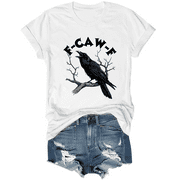 GENERIC Black Crow Shirt, F-Caw-F Tshirt, Funny Black Bird T-Shirt, F-Caw-F Crow Shirt