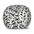 thumbnail image 1 of Black Crow Storage Toy Bag Chair, Monochrome Simplicity Repetitive Pattern with Flying Birds, Stuffed Animal Organizer Washable Bag, Large Size, Charcoal Grey and White, by Ambesonne, 1 of 3