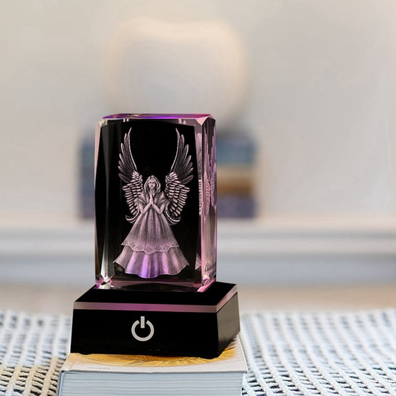 Black Crystal 3D Engraving Night Light Customizable Laser Engraved Night Lamp For Home Decor 12×14×8.5cm For Bedroom Gift-Giving