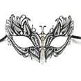 thumbnail image 1 of Black Crystal Butterfly Eyes Laser Cut Venetian Mask Masquerade Metal Filigree, 1 of 1