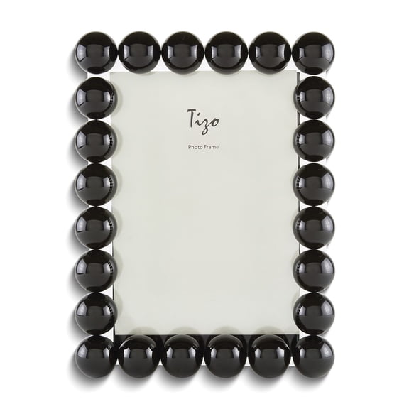 Black Crystal Glass Bubble 4x6 Photo Frame