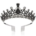 thumbnail image 1 of Black Crystal Tiaras and Crowns for Women Girls Princess Crown with Combs Elegant Queen Hair Accessories for Halloween Birthday Wedding Prom Pageant Christmas Cosplay, 1 of 7
