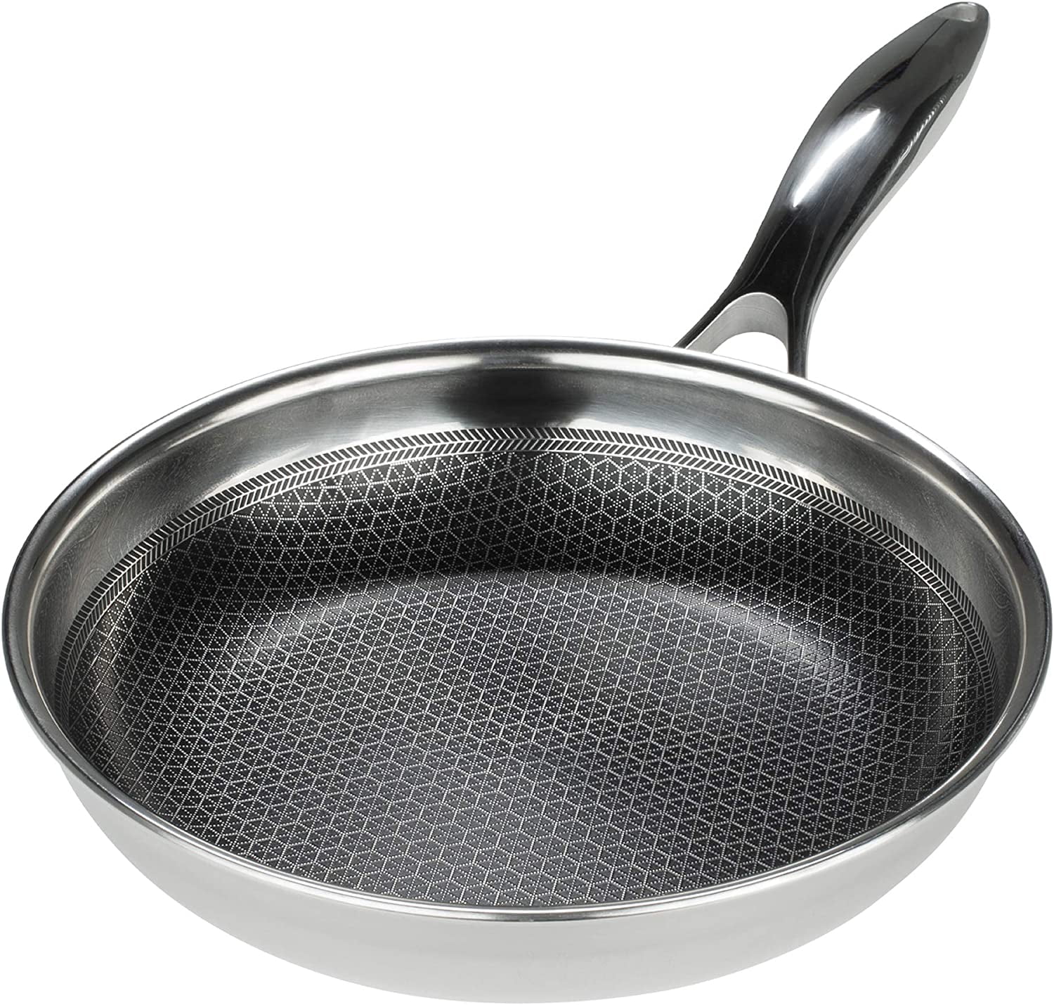 Black Cube Quick Release 8-Inch Stainless Steel Nonstick Frying Pan - Induction Cookware - Stainless Steel Pan