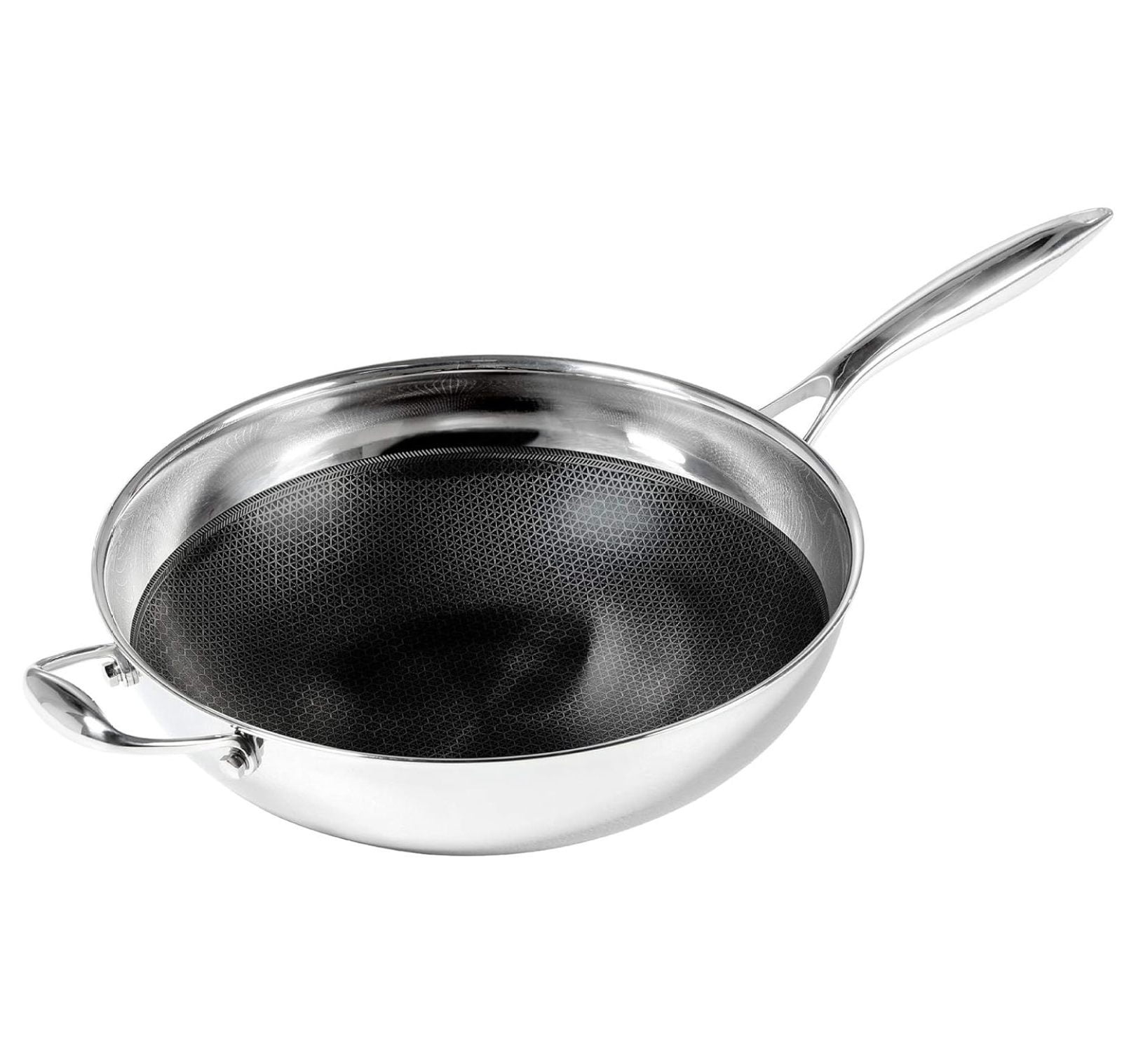 12.5-Inch Stainless Steel Quick Release Wok with Helper Handle