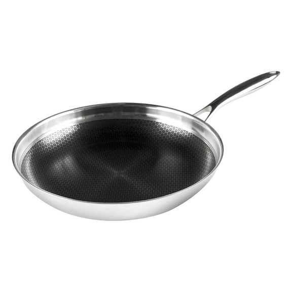 Black Cube Quick Release Stainless Steel Frying Pan, Oven-Safe Cookware