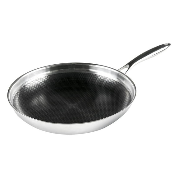 Black Cube Quick Release Stainless Steel Frying Pan, Oven-Safe Cookware