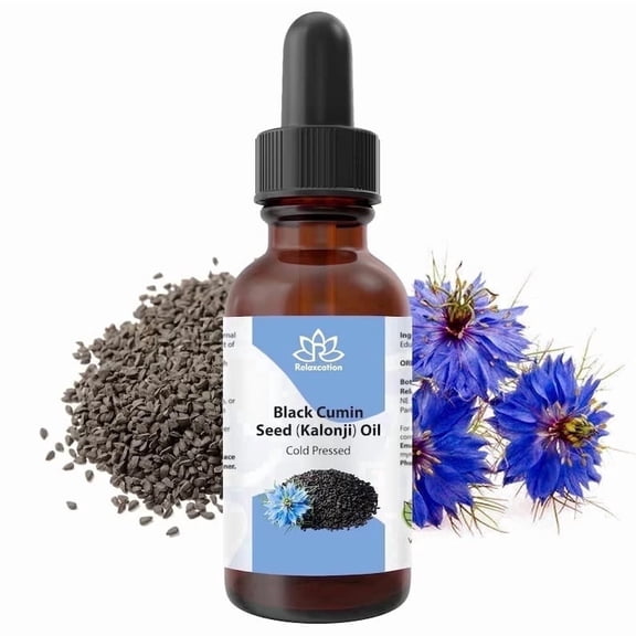 Black Cumin Seed (Kalonji) Oil – Cold-Pressed Natural Oil for Skin, Hair & Scalp | Antioxidant-Rich, Moisturizing & Restorative Care 1 fl.oz