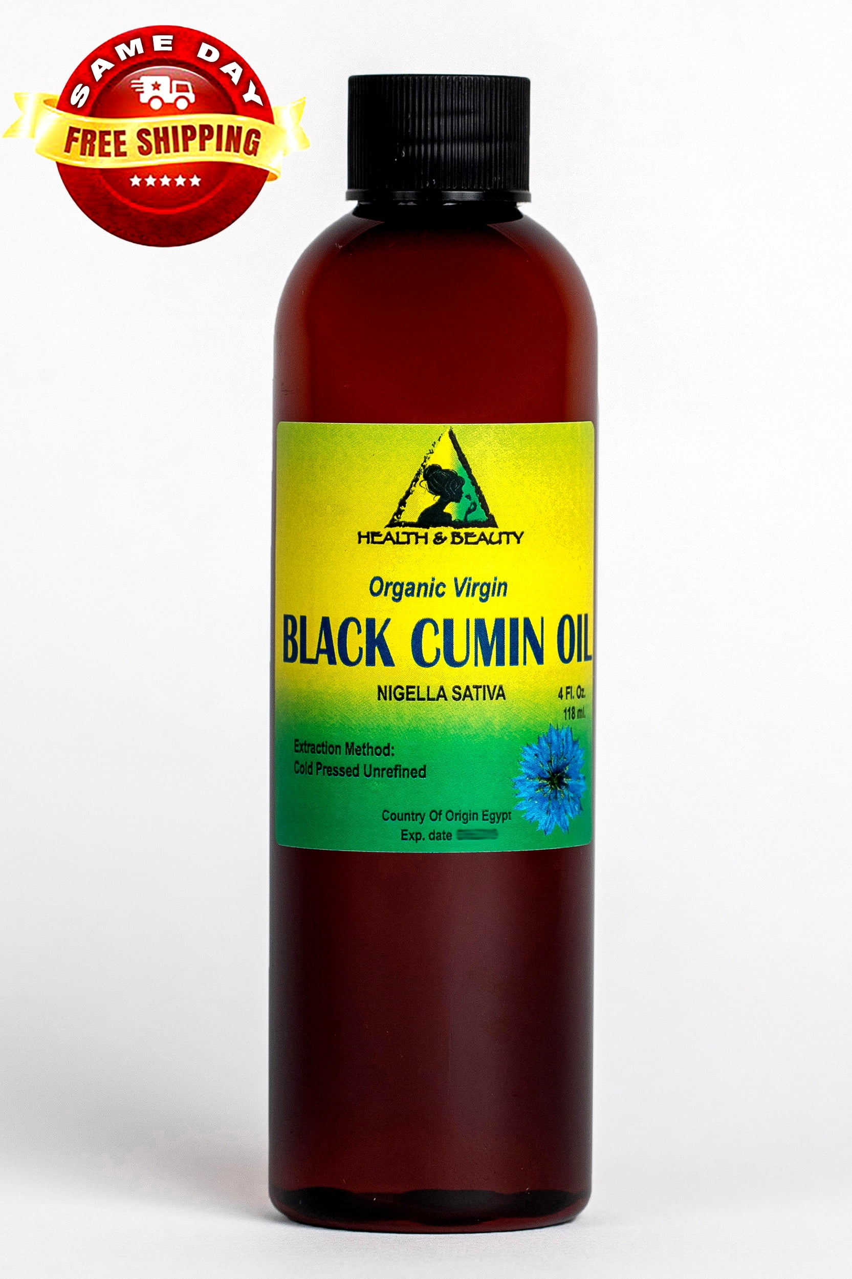 Black Cumin Seed Oil Unrefined Organic Virgin Raw Cold Pressed Fresh Pure 4 oz