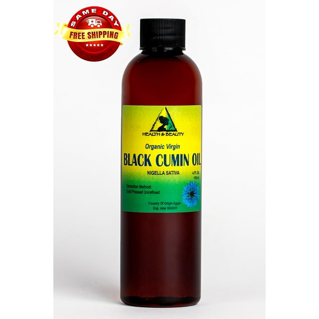 Black Cumin Seed Oil Unrefined Organic Virgin Raw Cold Pressed Fresh
