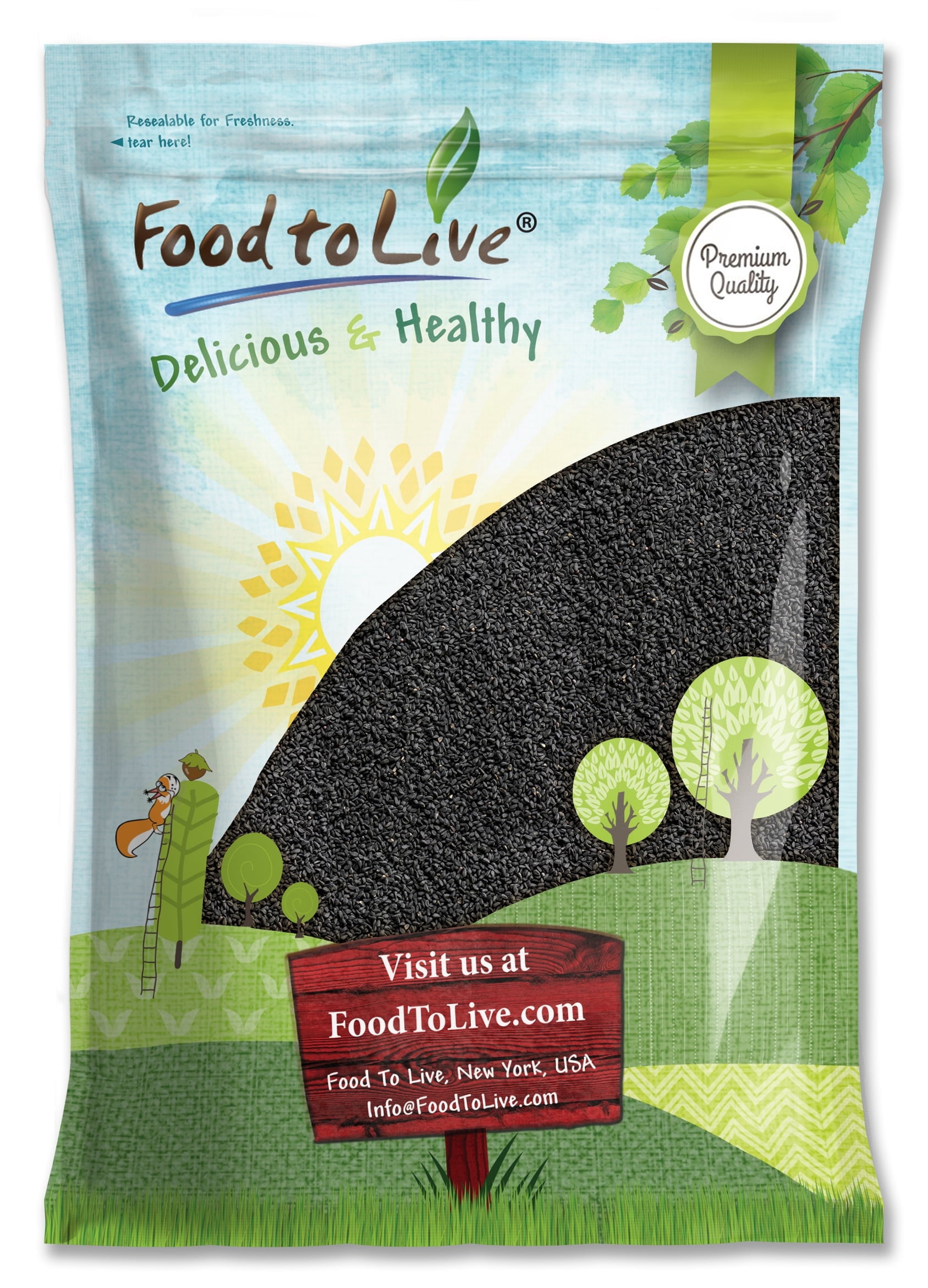 Black Cumin Seeds, 8 Pounds — Kosher, Raw, Vegan — by Food to Live