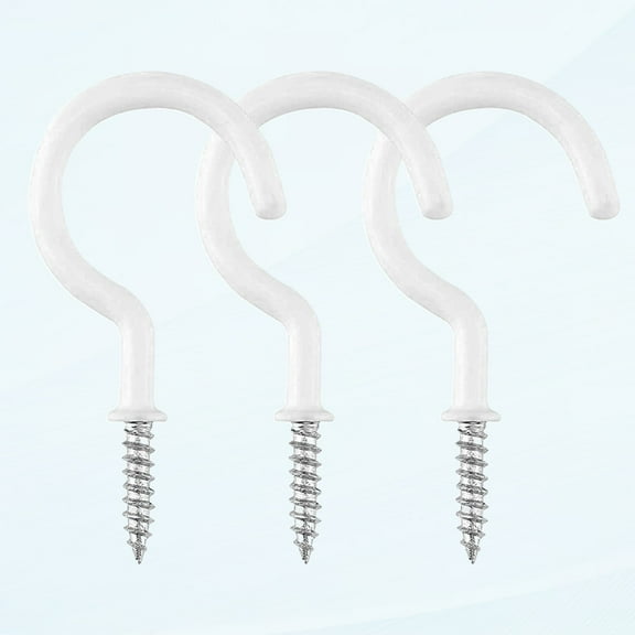 Black Cup Hooks Set of 30, 1.85 Ceiling Hanging Hooks Screw-in Heavy Duty Cup Mug Hook Holders for Indoor and Outdoor Tea Cup Key Hanging