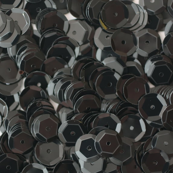 Black Cup Sequins 8mm Shiny Metallic Made in USA