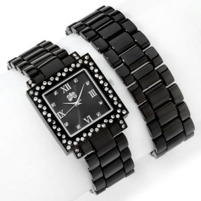 Black Curations with Stefani Greenfield Wrap Watch and Bracelet Set