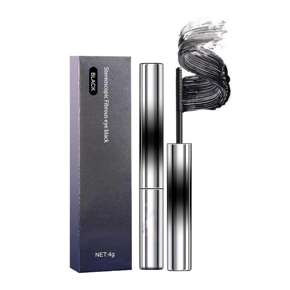 Black Curling Iron Mascara, Washable Brushless Metal Wand Mascaras, Lasting 3D Curling Eyelashes, Steel Tube mascara Primer, Super Voluming Lash Extensions, Long Lasting Smudge-Proof No Flaking