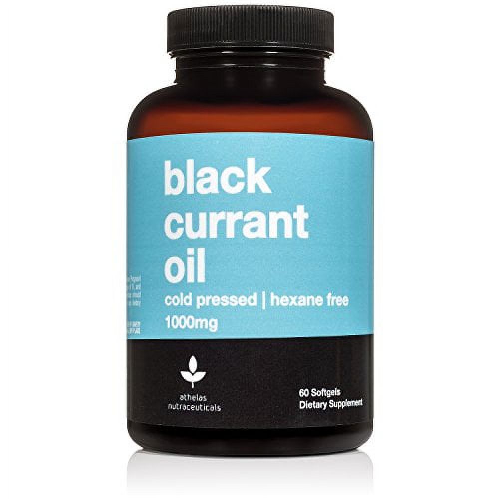 Black Currant Oil 1000mg Cold Pressed Hexane Free High in GLA Supports Healthy Hair