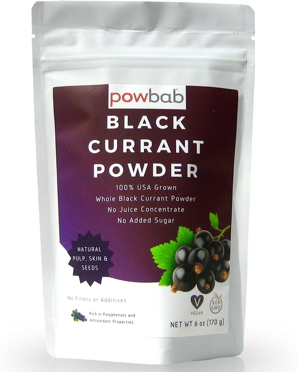 Black Currant Powder 100 Grown Whole Black Currants. No Juice