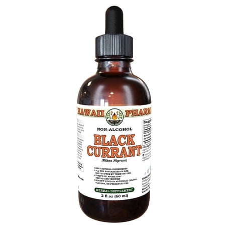 Black Currant (Ribes Nigrum) Dry Leaf Liquid Extract Tincture. Expertly Extracted by Trusted HawaiiPharm Brand. Absolutely Natural. Proudly made in USA. Tincture 2 Fl.Oz