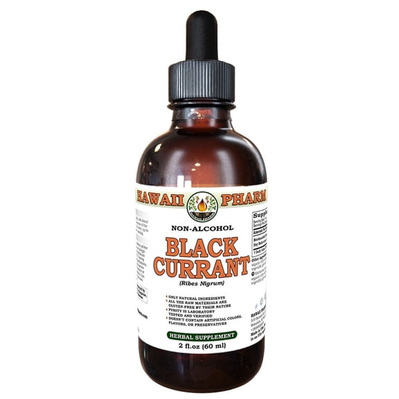 Black Currant (Ribes Nigrum) Dry Leaf Liquid Extract Tincture. Expertly Extracted by Trusted HawaiiPharm Brand. Absolutely Natural. Proudly made in USA. Tincture 2 Fl.Oz