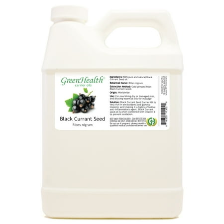 GreenHealth Black Currant Seed Carrier Oil 32 fl oz White Plastic Jug with Cap