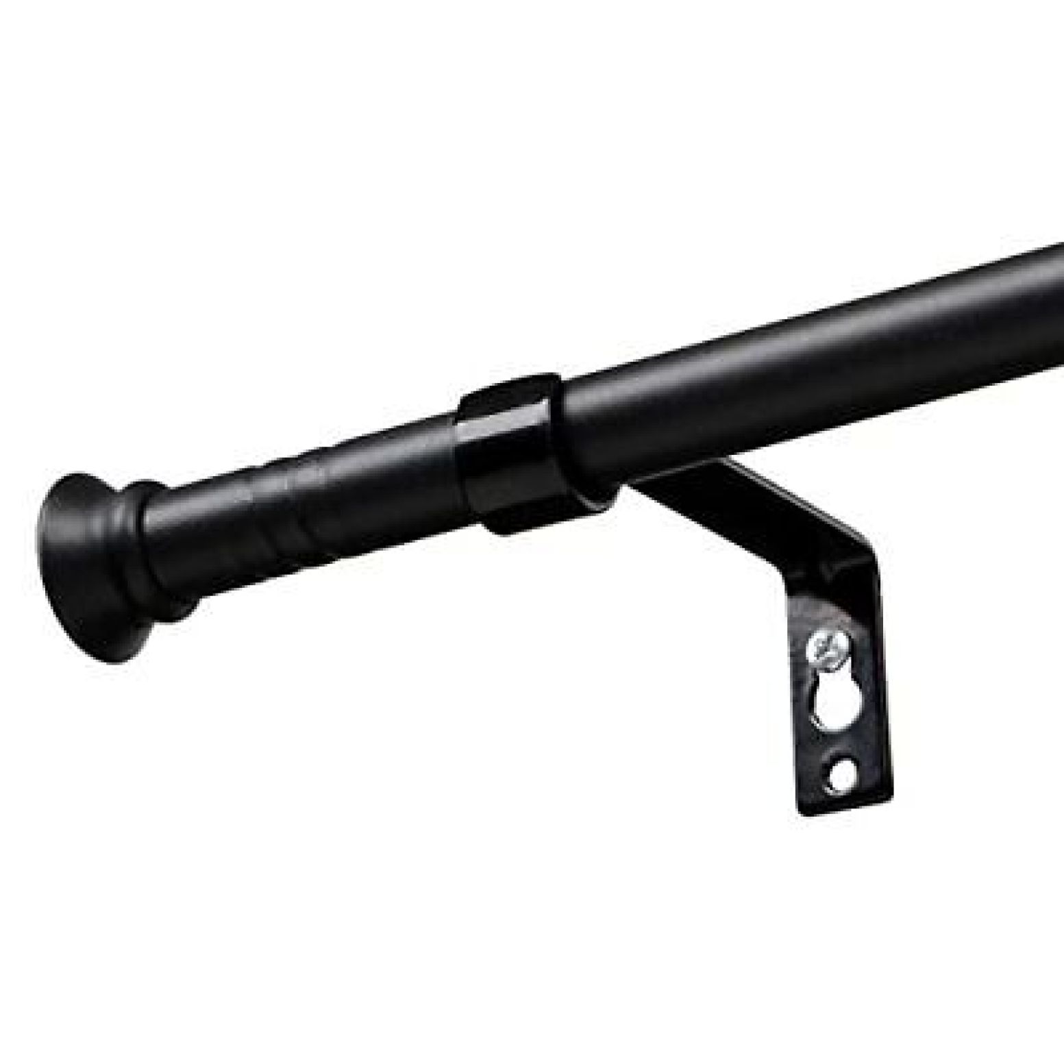 Black Curtain Rods Adjustable 48 to 84 Inch Rods for Windows with