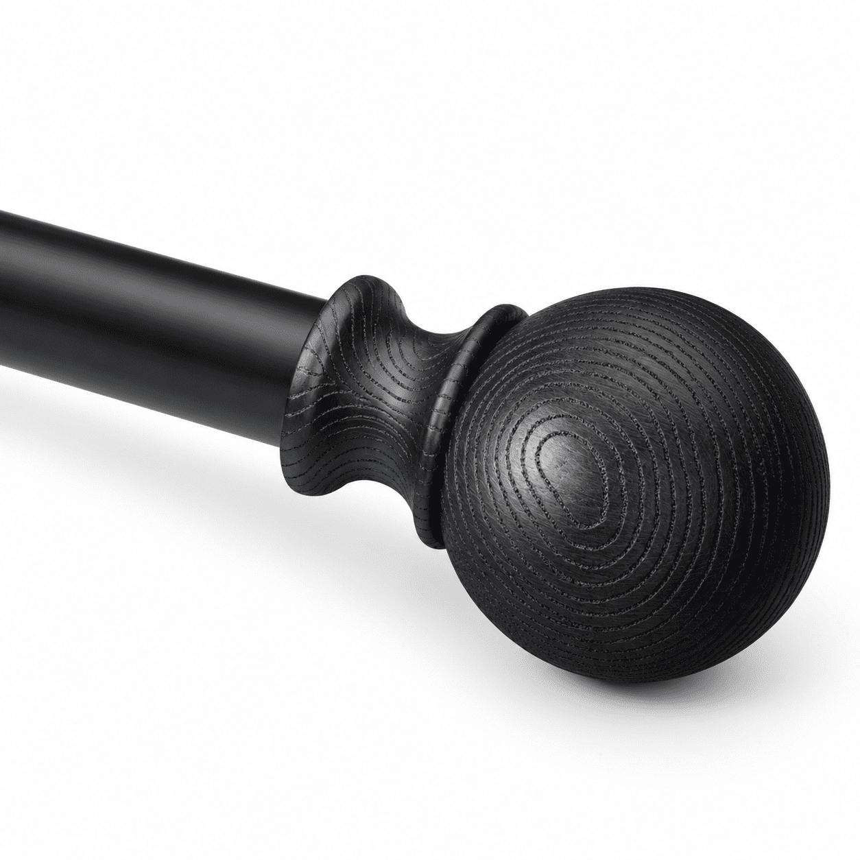 Black Curtain Rods For Windows 66 To 120 Inch(5.5-10ft) - 1'' Diameter ...